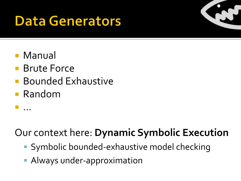 manual brute force bounded exhaustive random