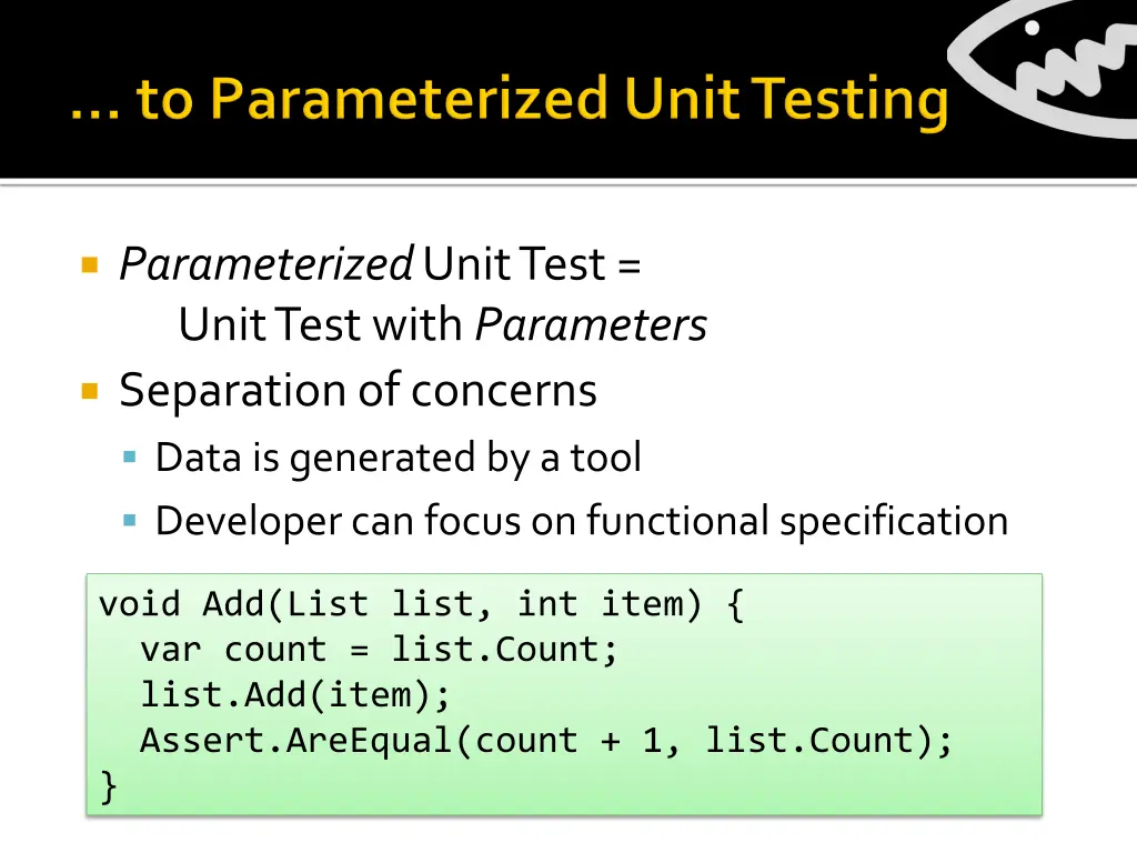 parameterized unit test unit test with parameters