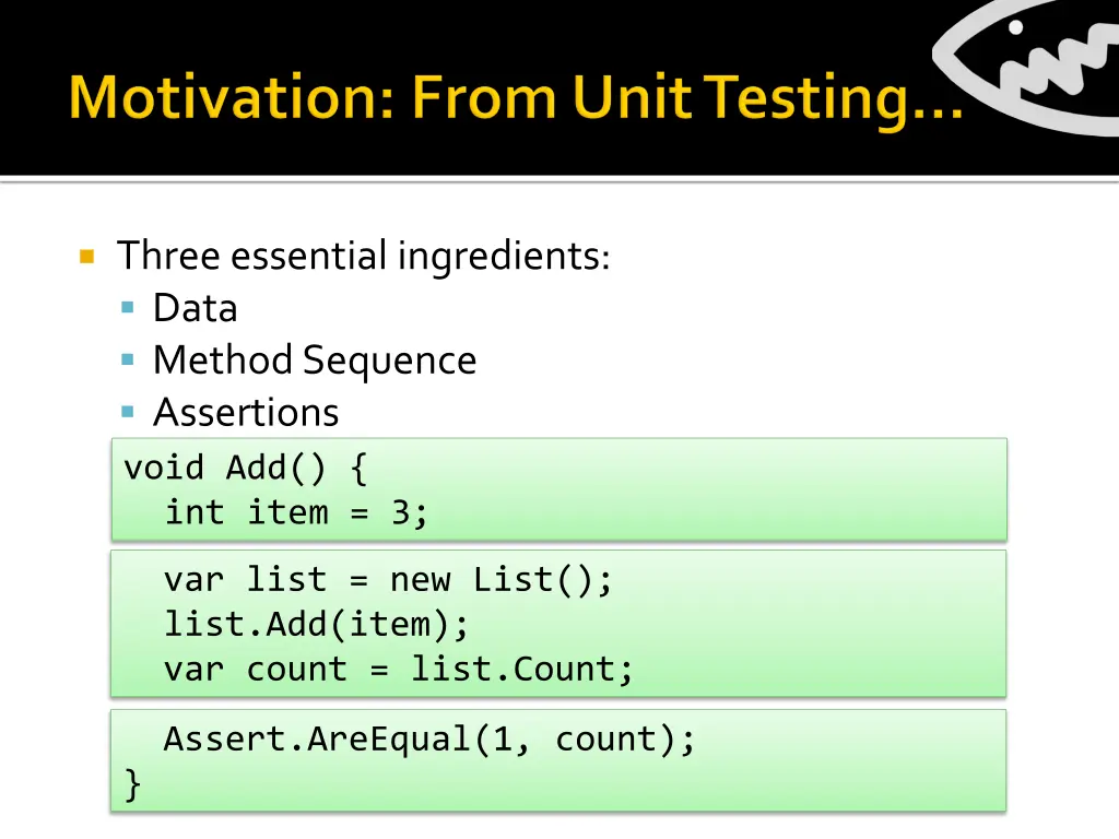 three essential ingredients data method sequence