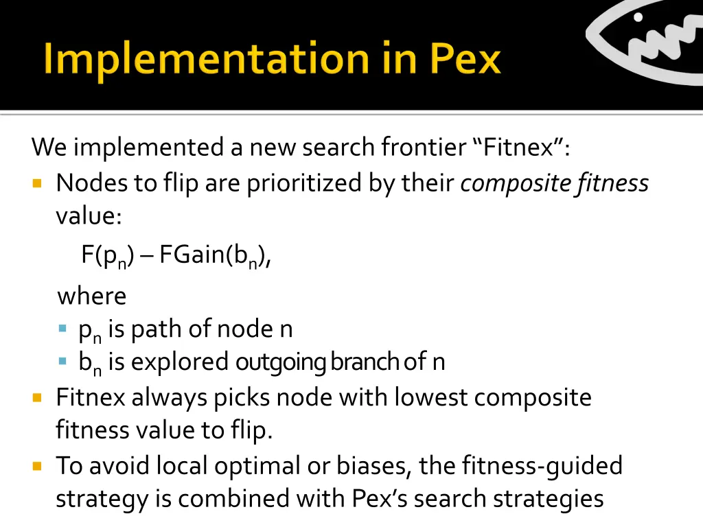 we implemented a new search frontier fitnex nodes
