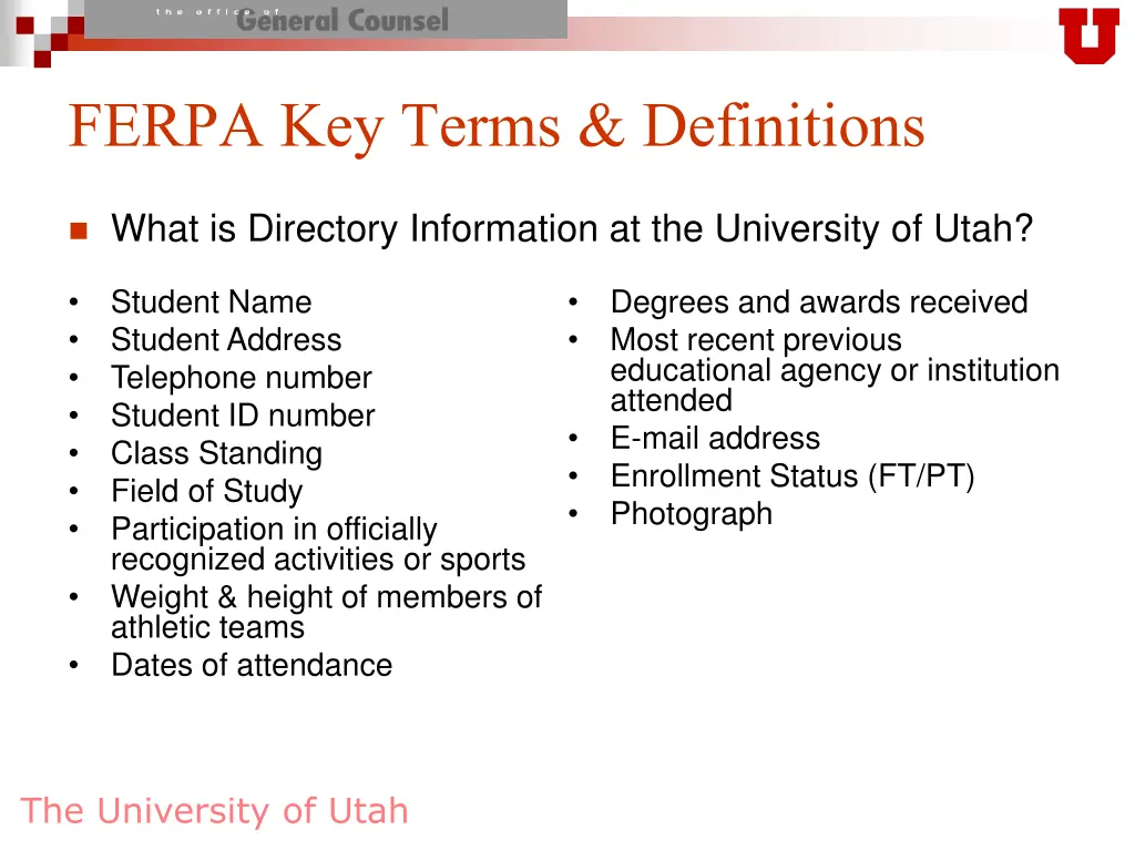 ferpa key terms definitions 4