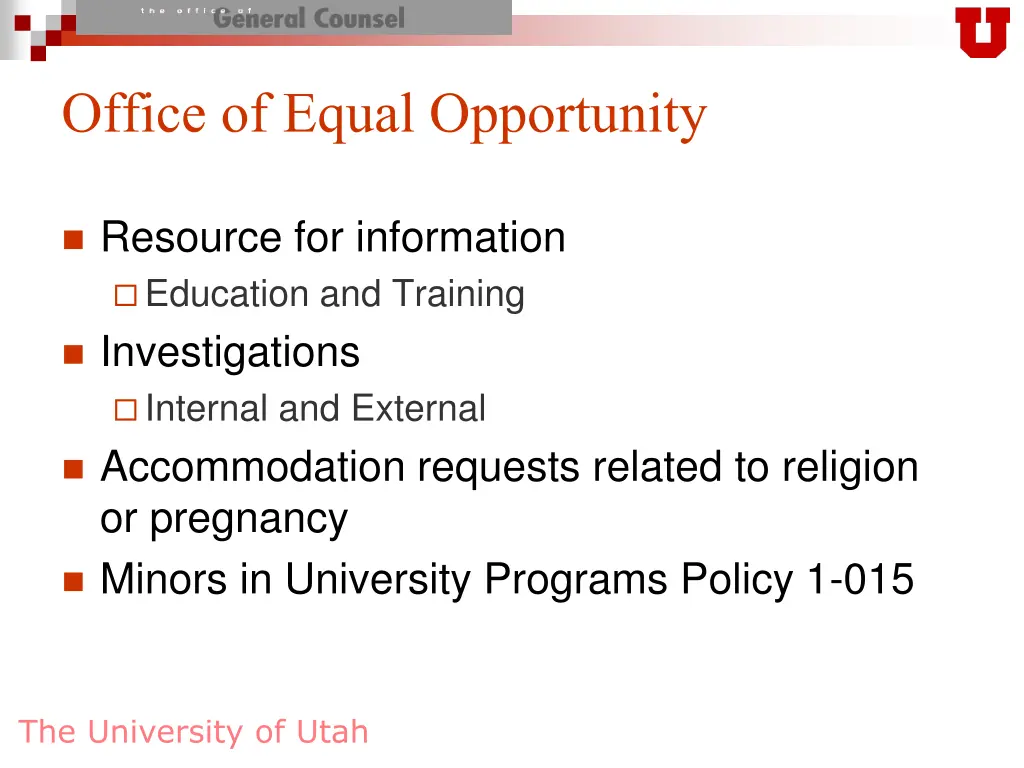 office of equal opportunity