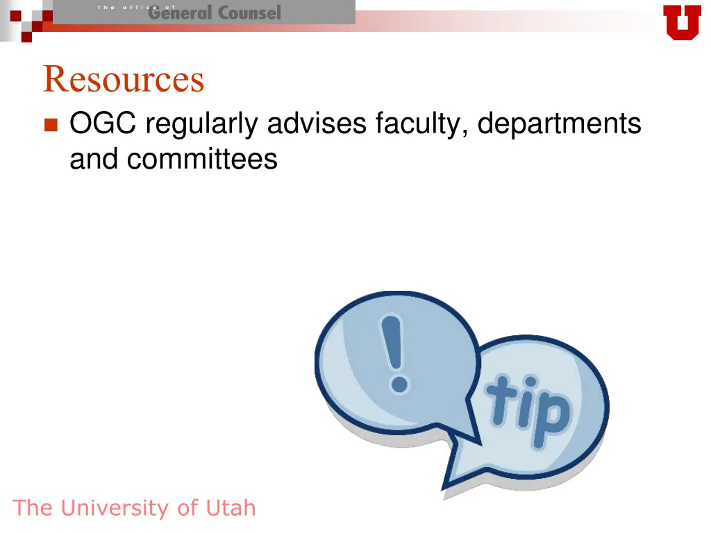 resources ogc regularly advises faculty