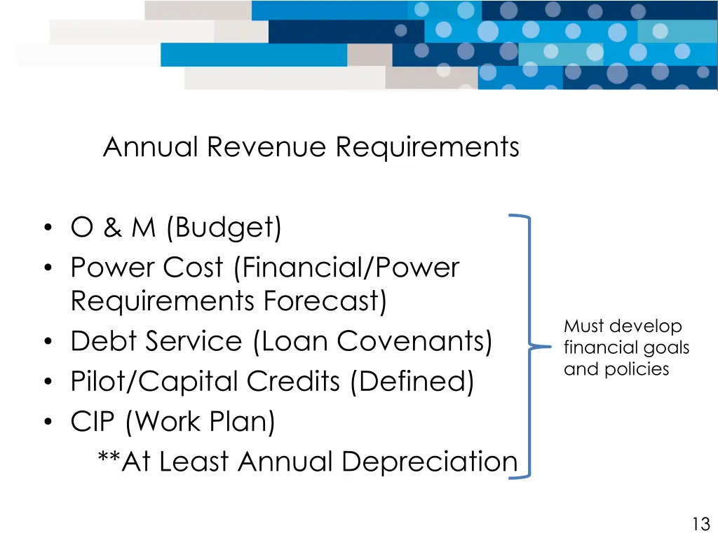 annual revenue requirements