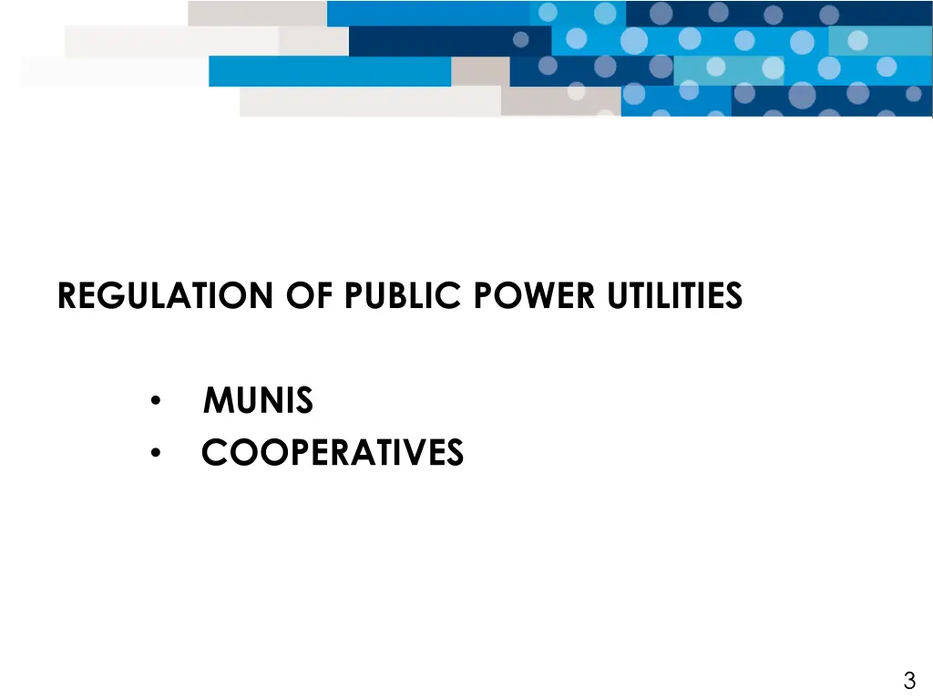 regulation of public power utilities