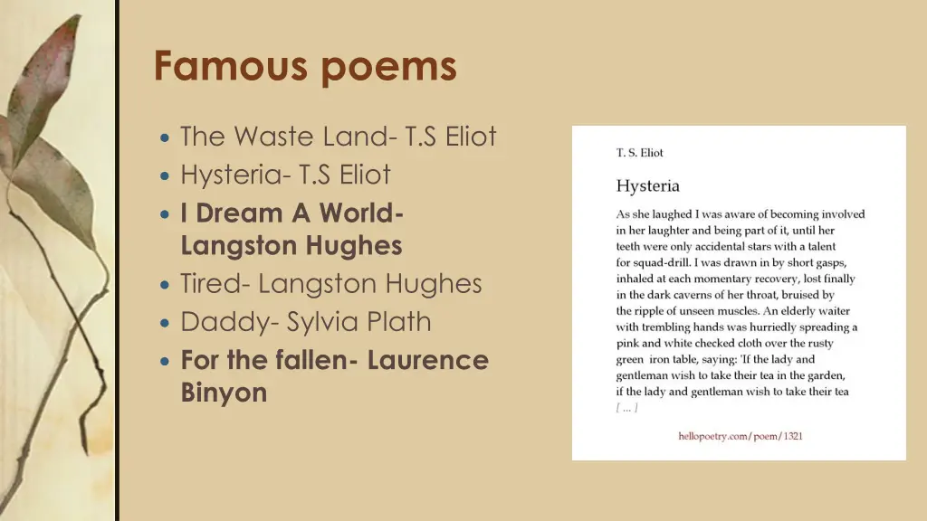 famous poems