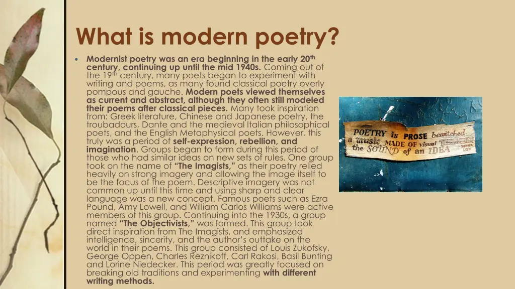 what is modern poetry modernist poetry