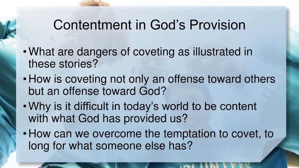 contentment in god s provision 1