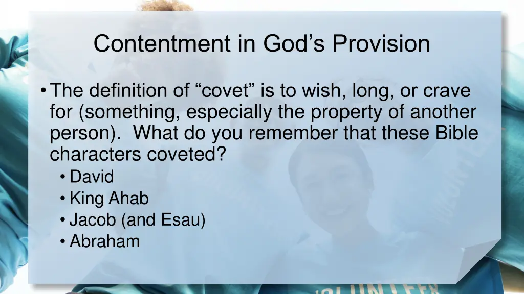 contentment in god s provision
