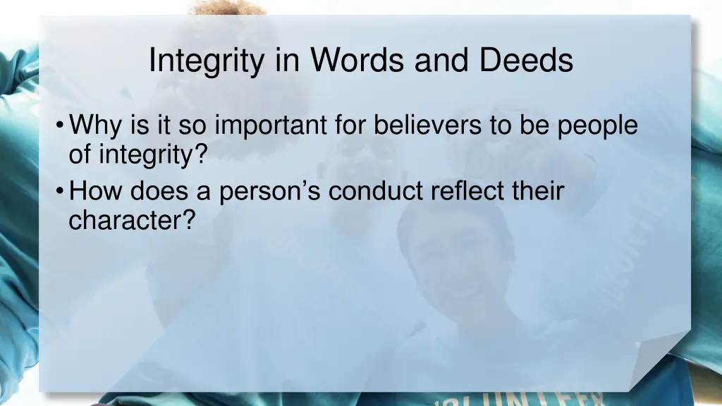 integrity in words and deeds 2