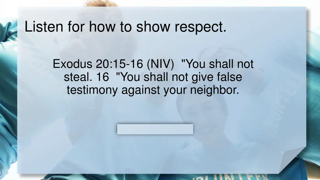 listen for how to show respect