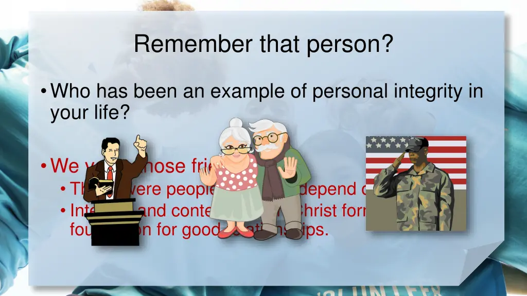 remember that person