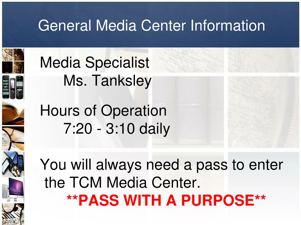 general media center information