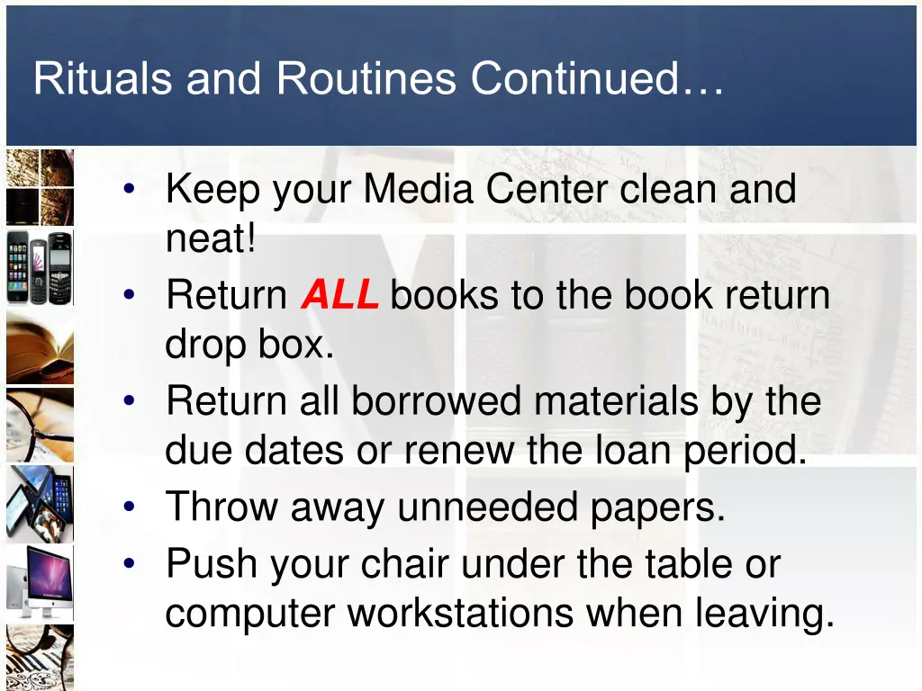 rituals and routines continued 2