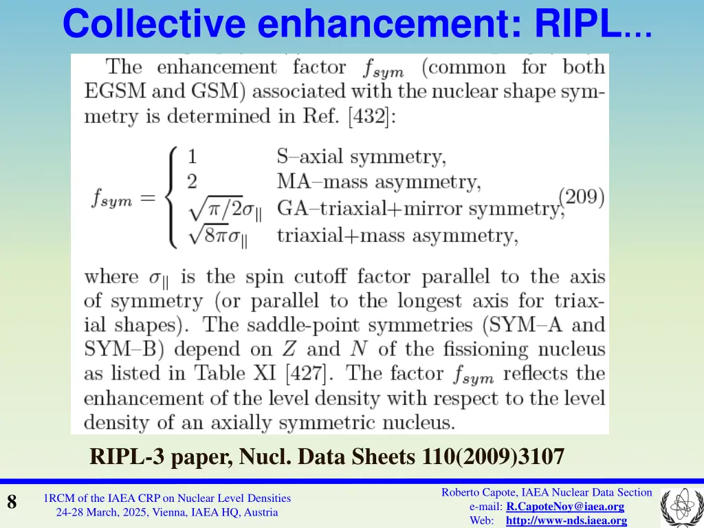 collective enhancement ripl