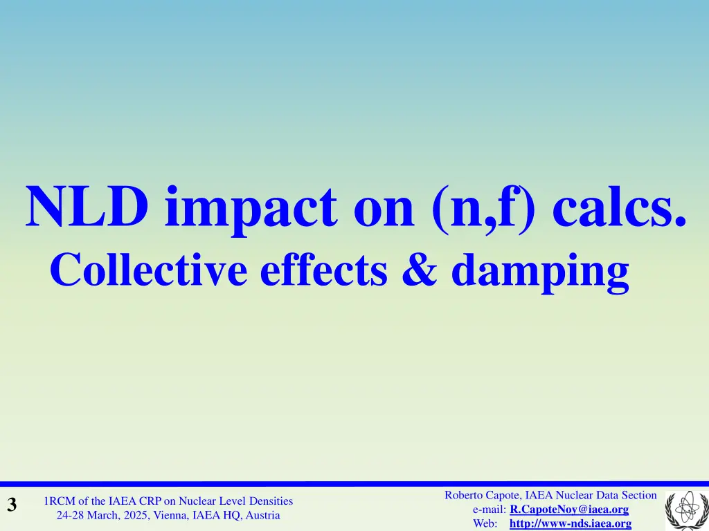 nld impact on n f calcs collective effects damping