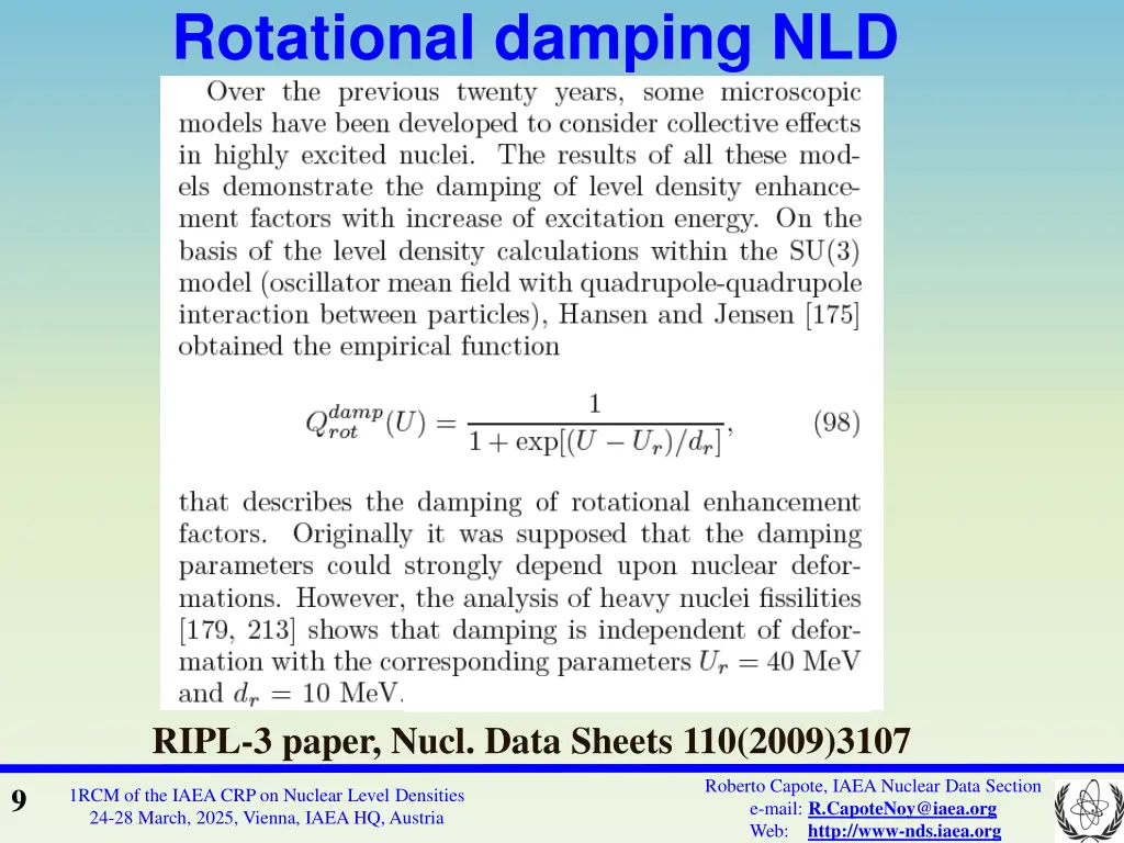 rotational damping nld