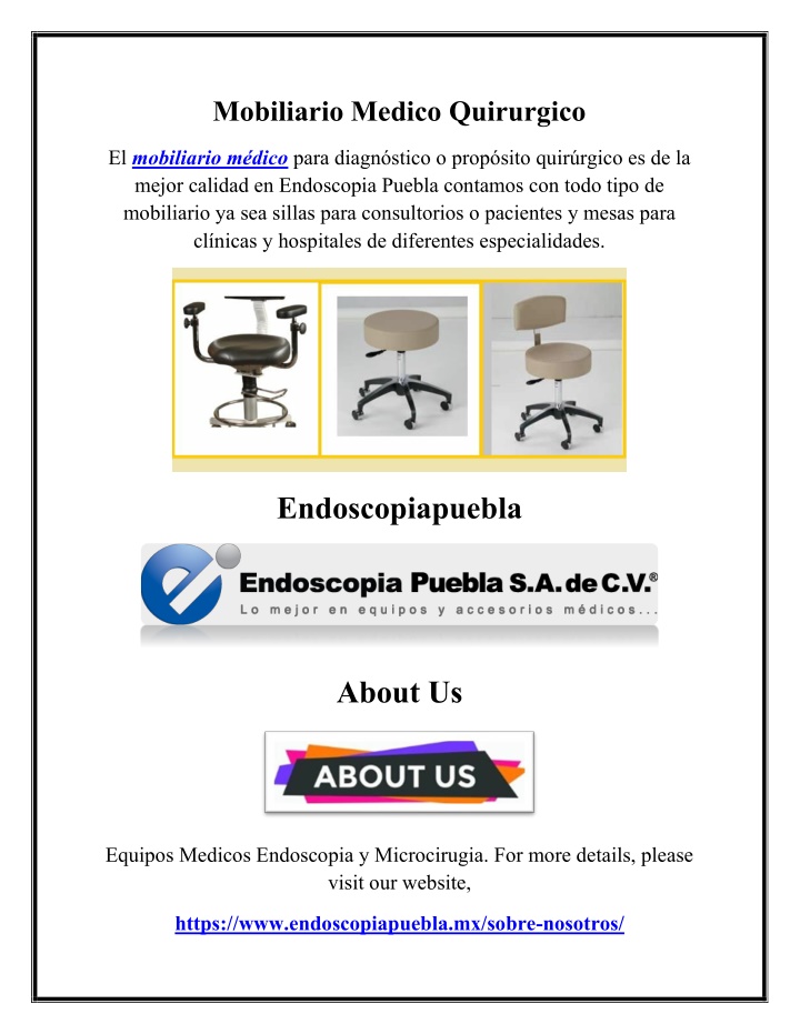 mobiliario medico quirurgico