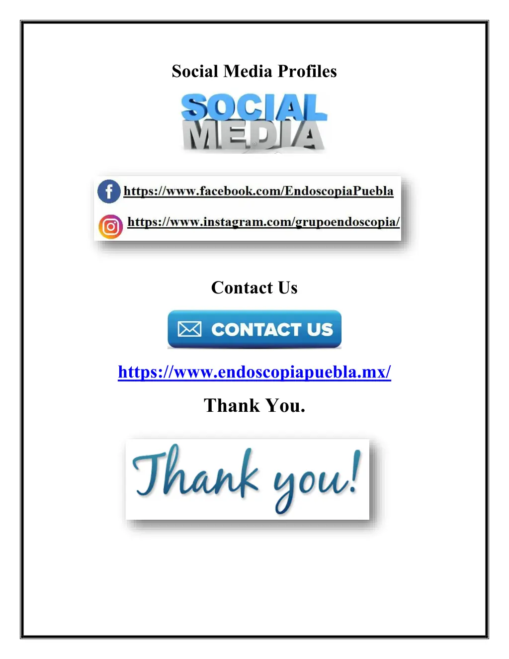 social media profiles