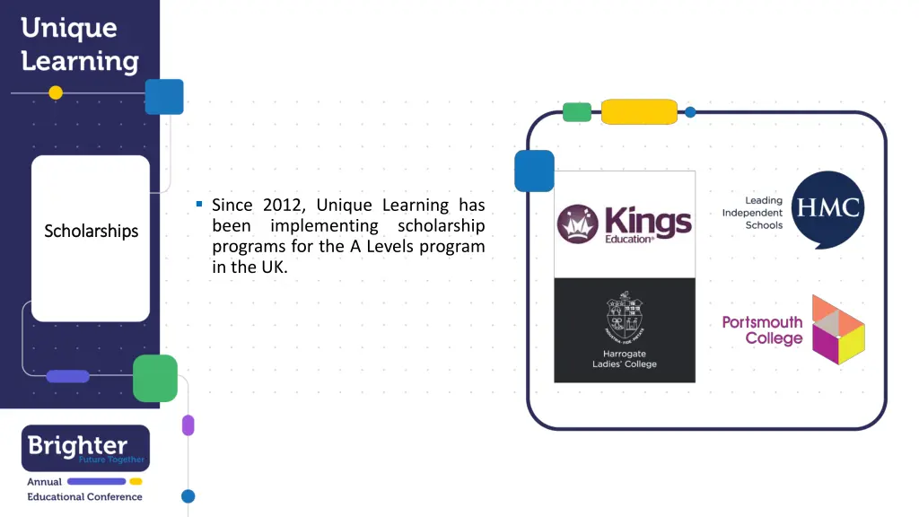 since 2012 unique learning has been implementing