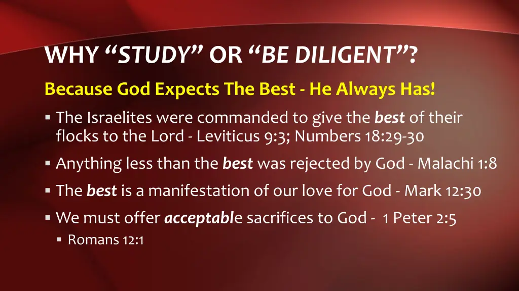 why study or be diligent 2