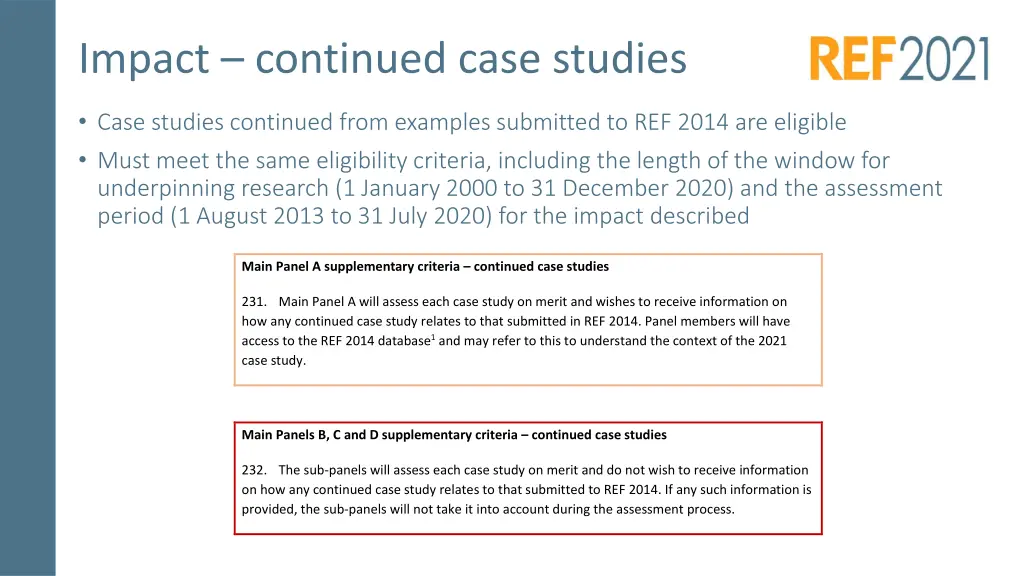 impact continued case studies