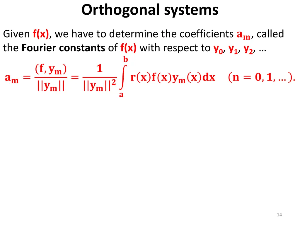 orthogonal systems 1