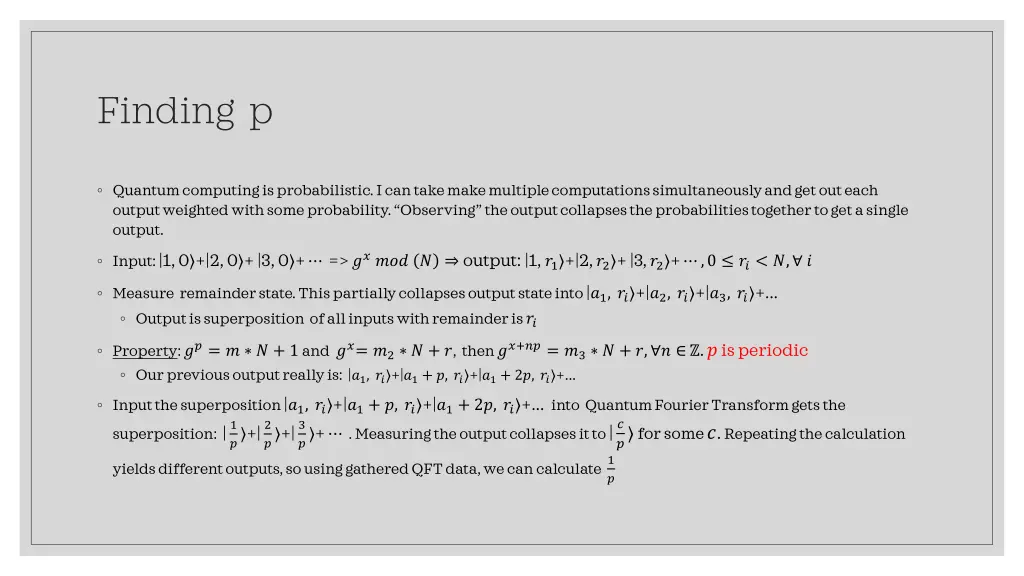 finding p