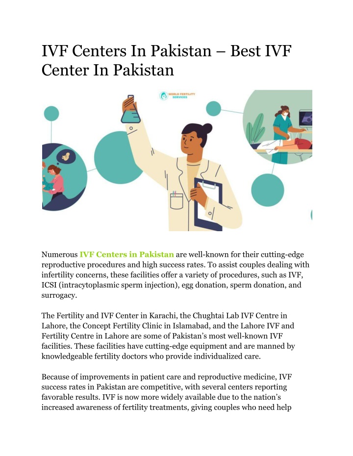 ivf centers in pakistan best ivf center