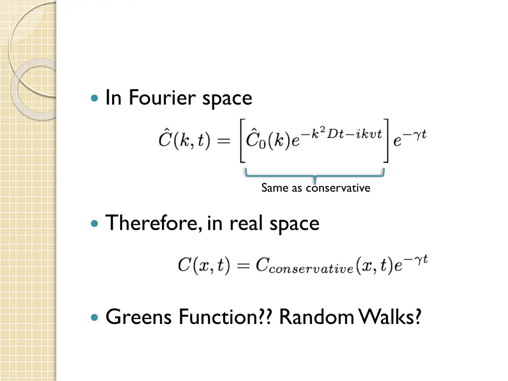 in fourier space