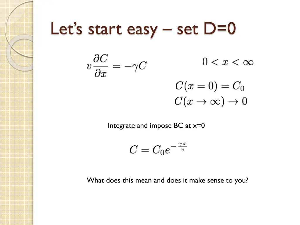 let s start easy set d 0 1