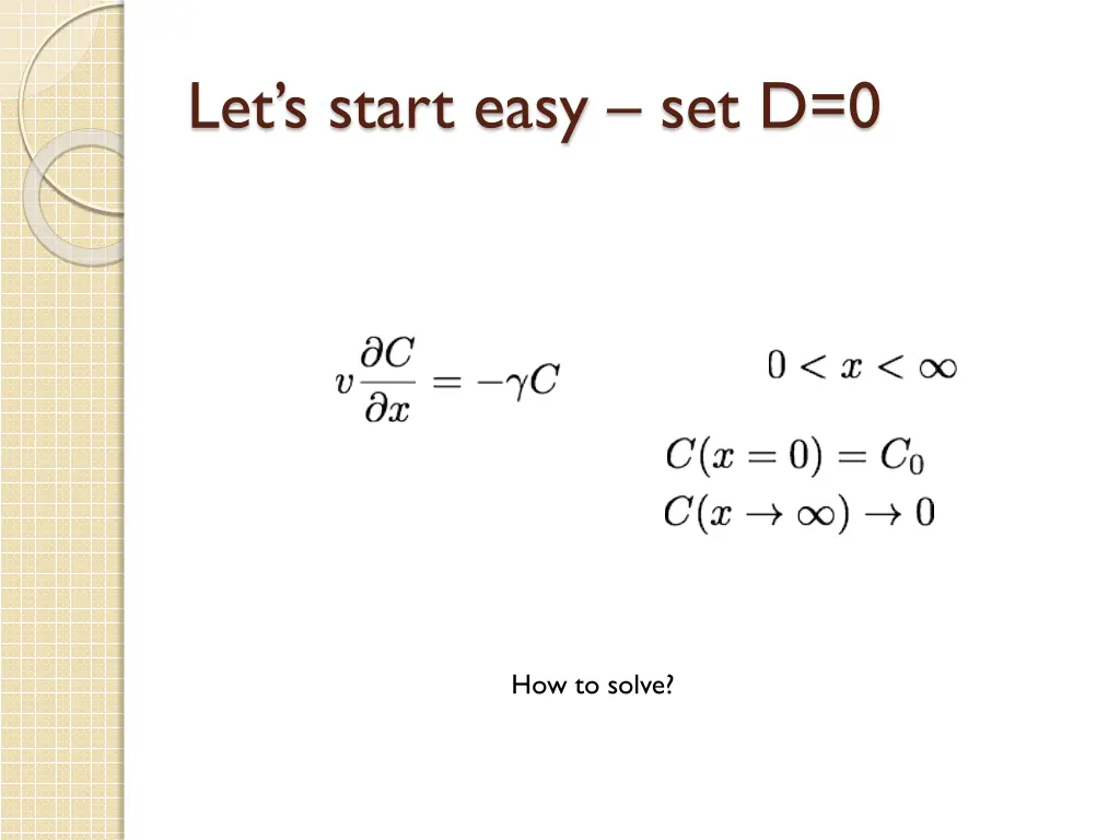 let s start easy set d 0