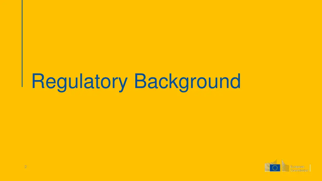 regulatory background