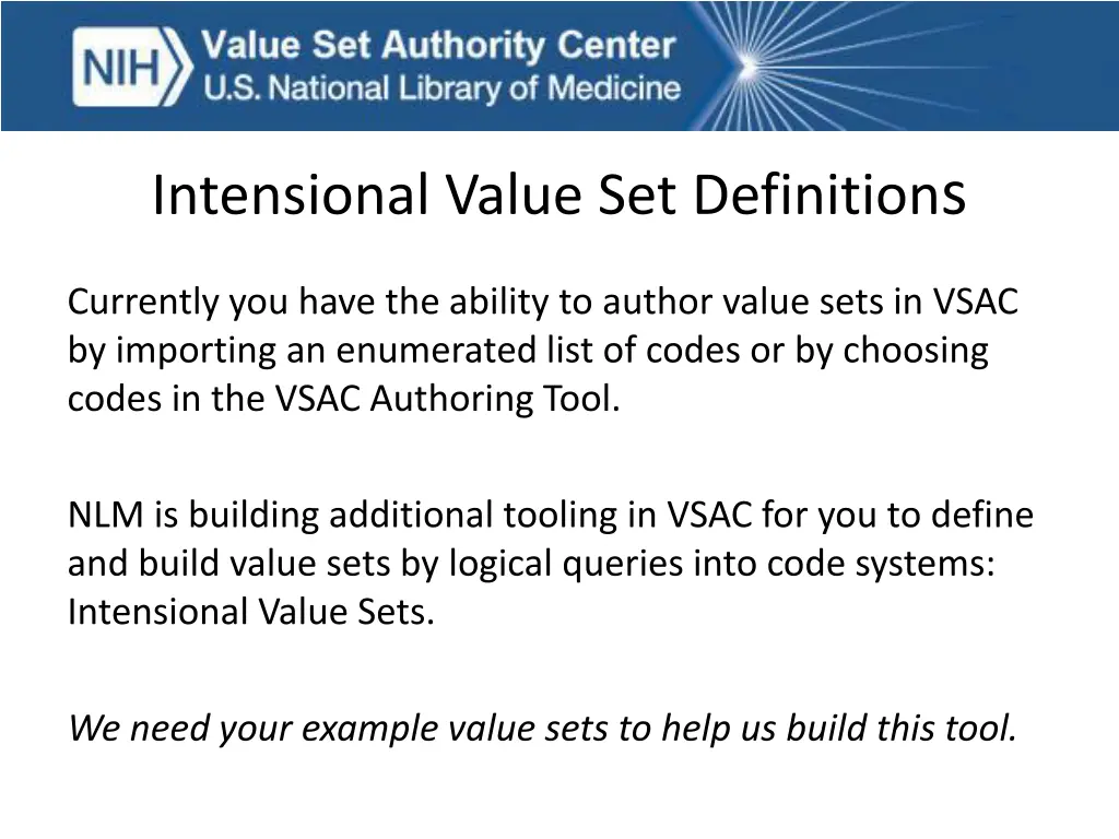intensional value set definition s