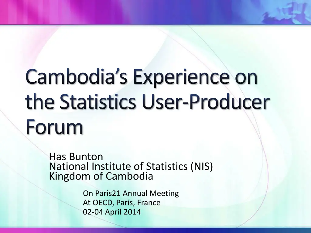 cambodia s experience on the statistics user