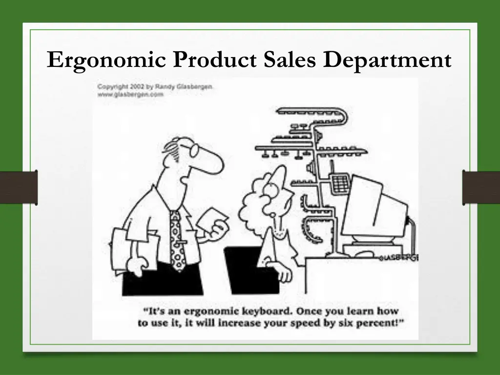 ergonomic product sales department