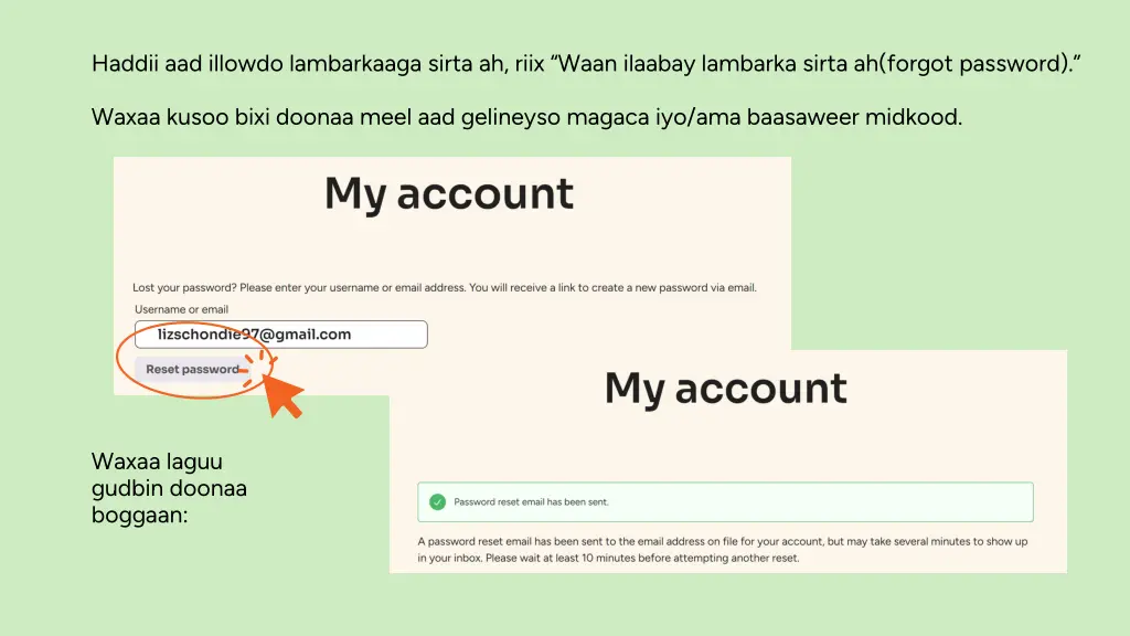 haddii aad illowdo lambarkaaga sirta ah riix waan