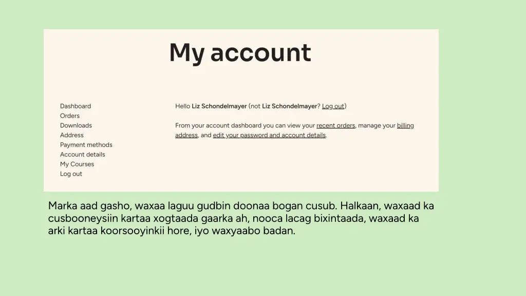 marka aad gasho waxaa laguu gudbin doonaa bogan