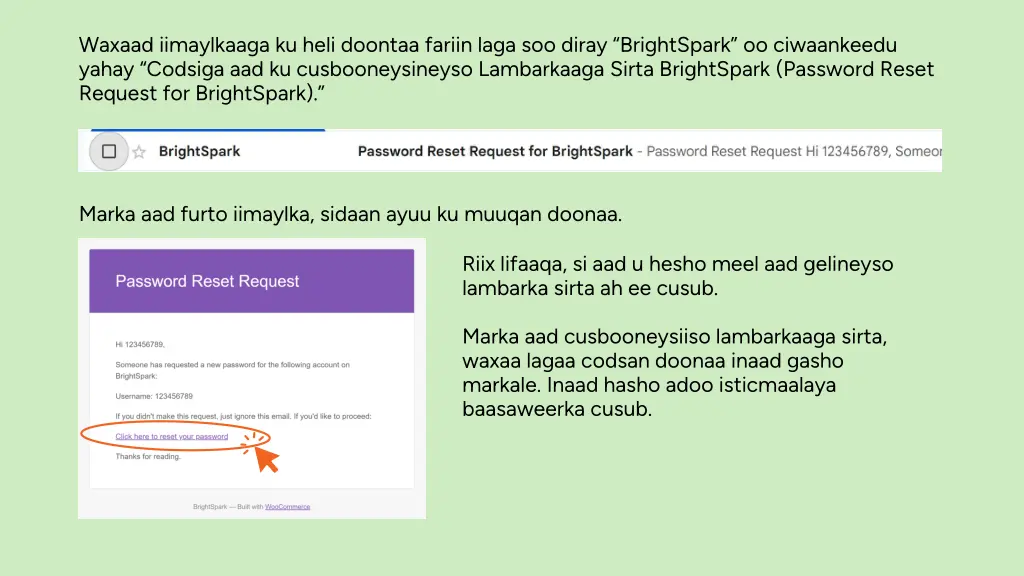 waxaad iimaylkaaga ku heli doontaa fariin laga