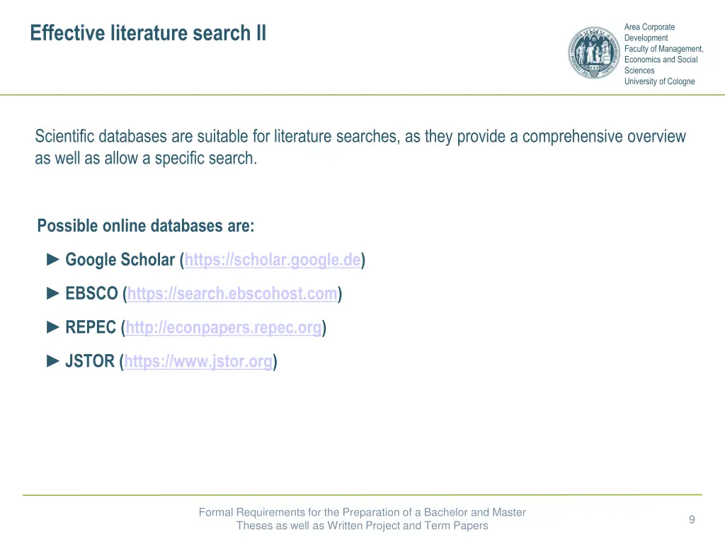 effective literature search ii