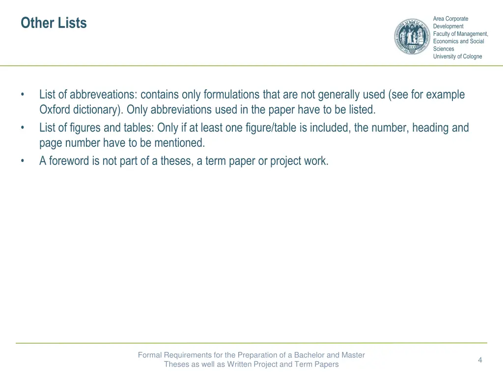 other lists