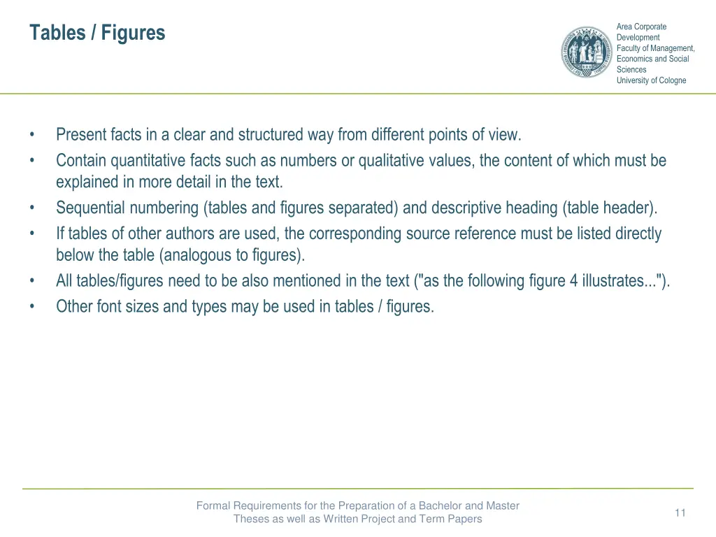 tables figures