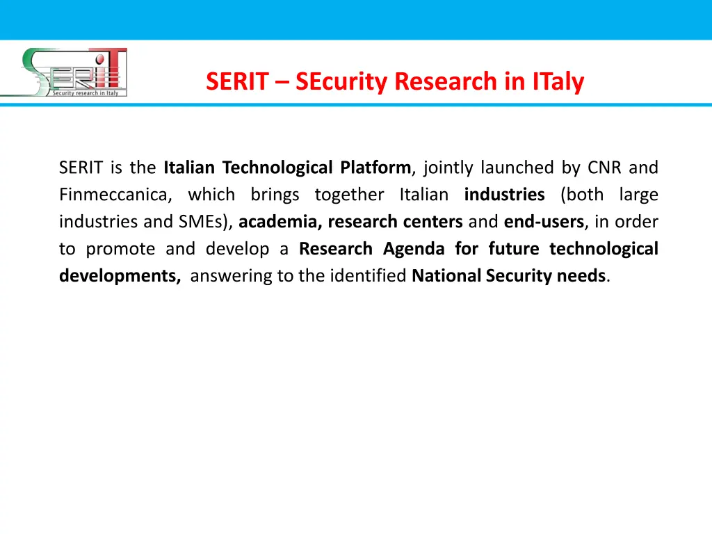 serit security research in italy