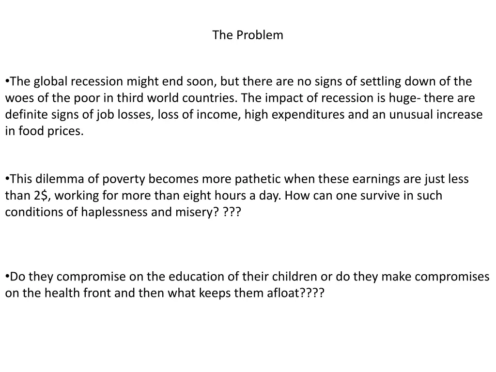the problem