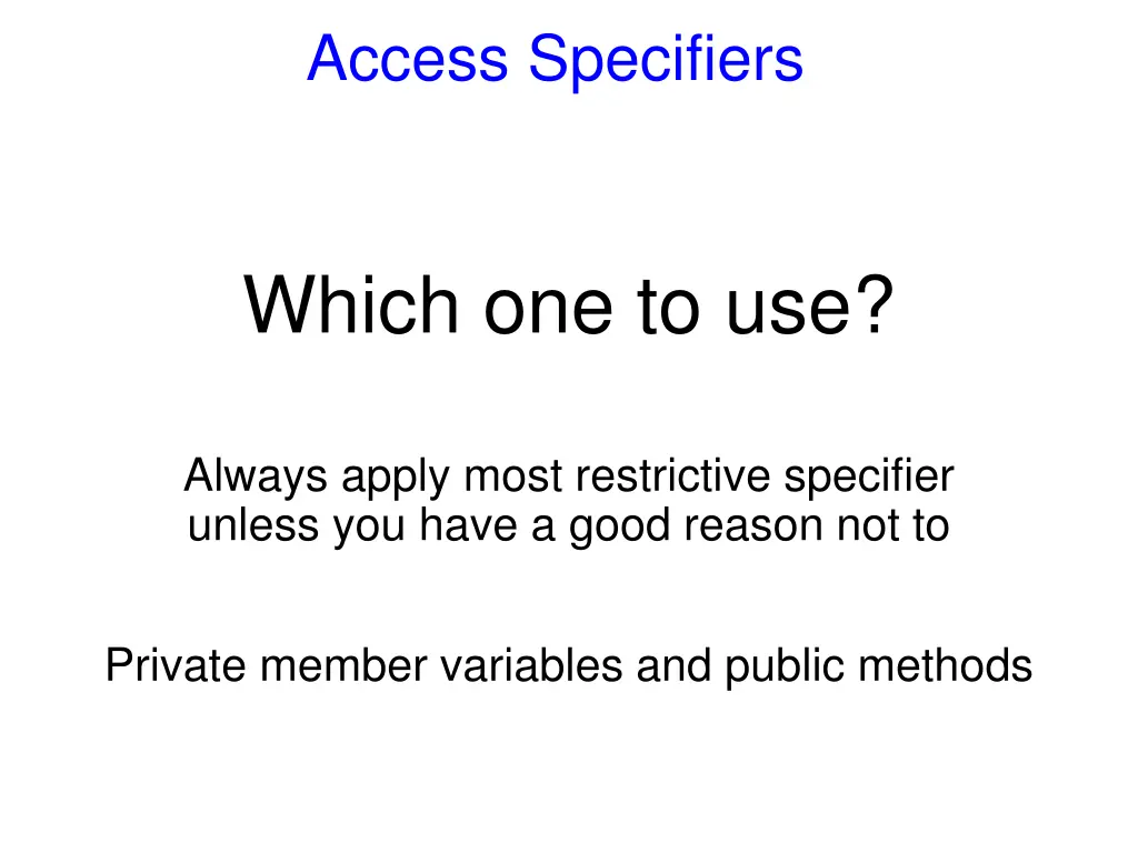 access specifiers 1