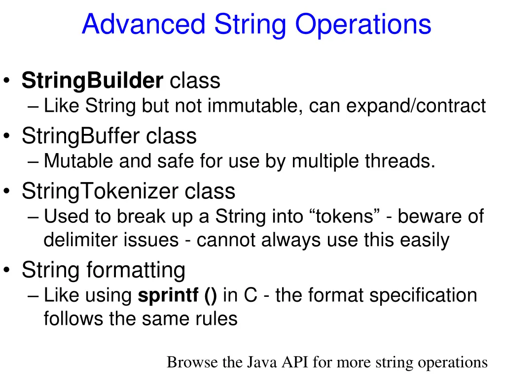 advanced string operations