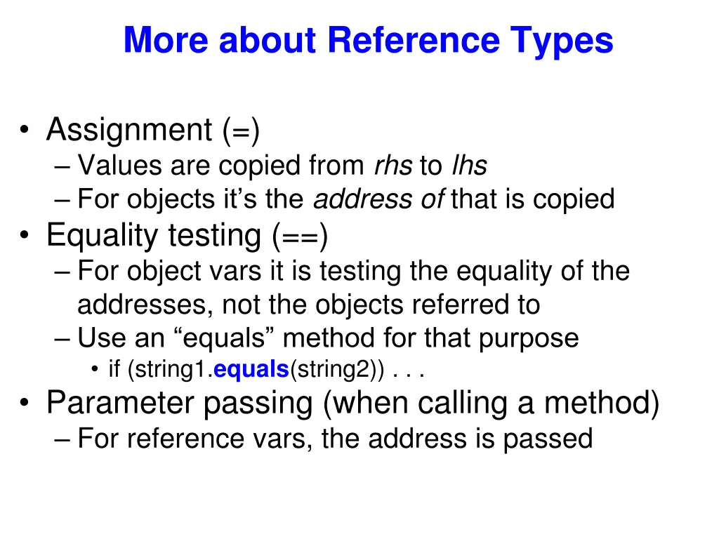 more about reference types