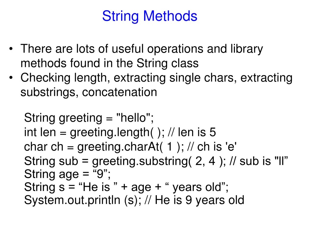 string methods
