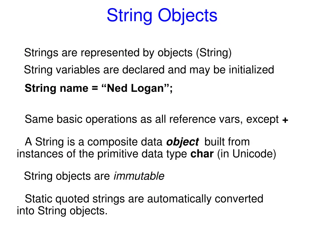 string objects