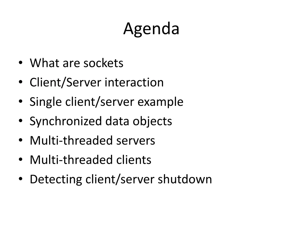 agenda